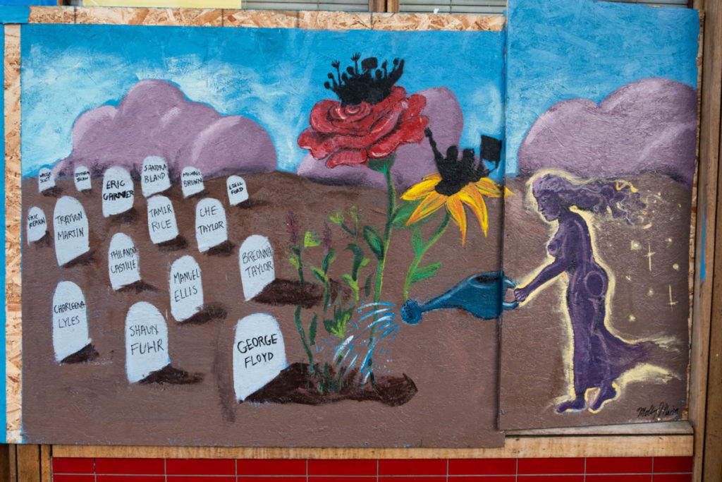 The majority of the mural projects in Seattle’s International District memorialized the victims of police brutality.