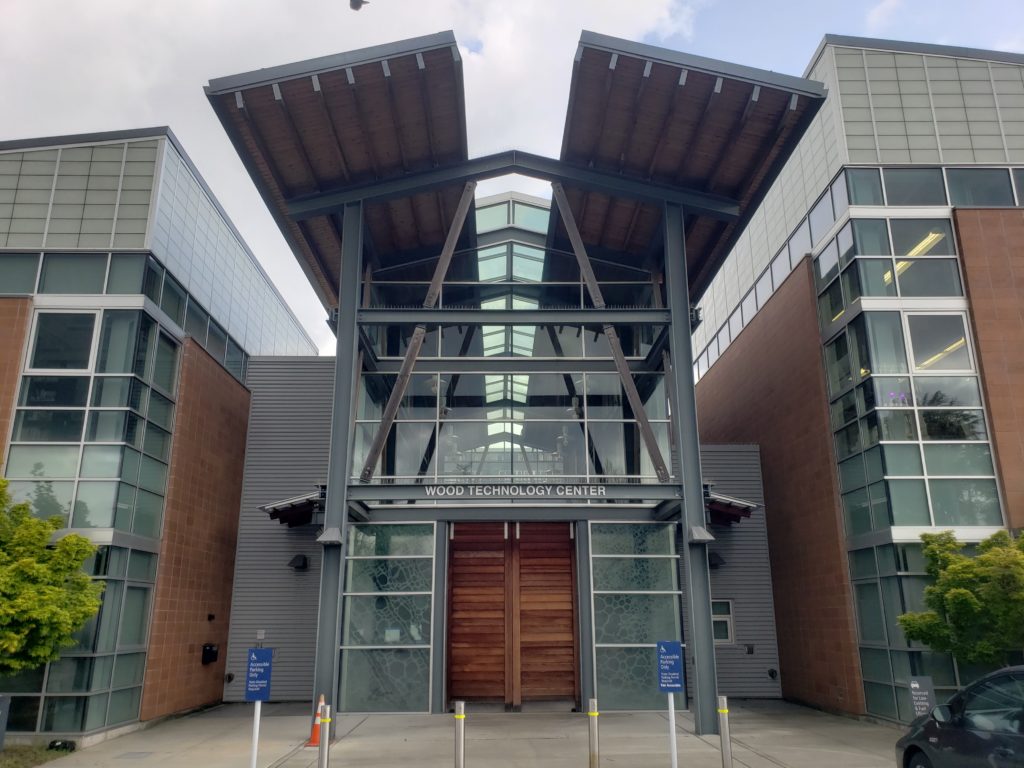 The facade of Wood Technology Center