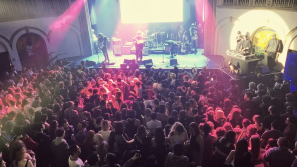 The lower level crowd at The Neptune during the Intergalactic Road Trip.