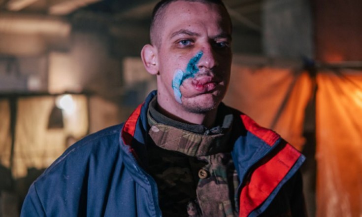 Wounded solider from Azovstal