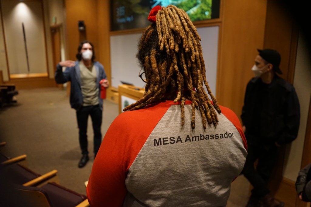MESA ambassador, Jalesa Bass, on tour at the Fred Hutch Center
