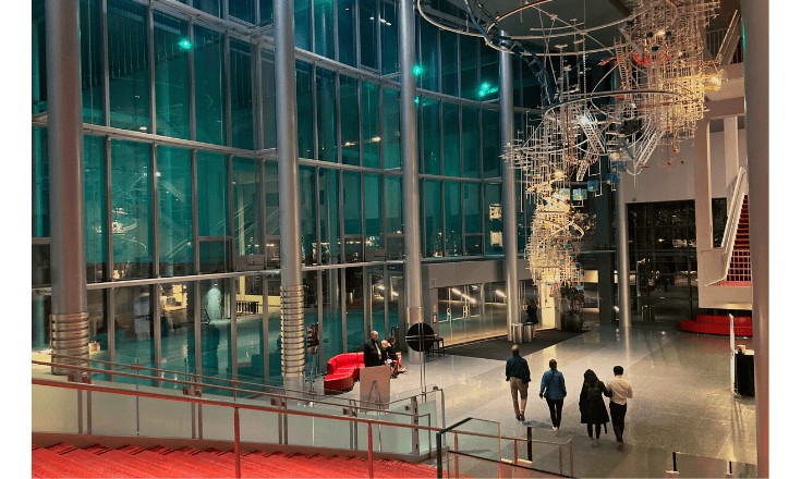 The Seattle Opera House entrance lobby.