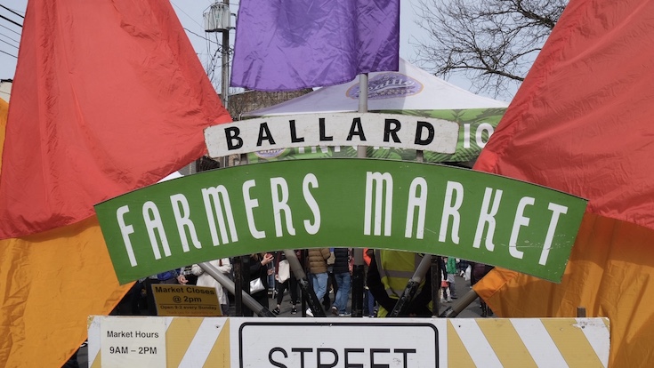 The Ballard Farmers Market located on Ballard Ave NW.