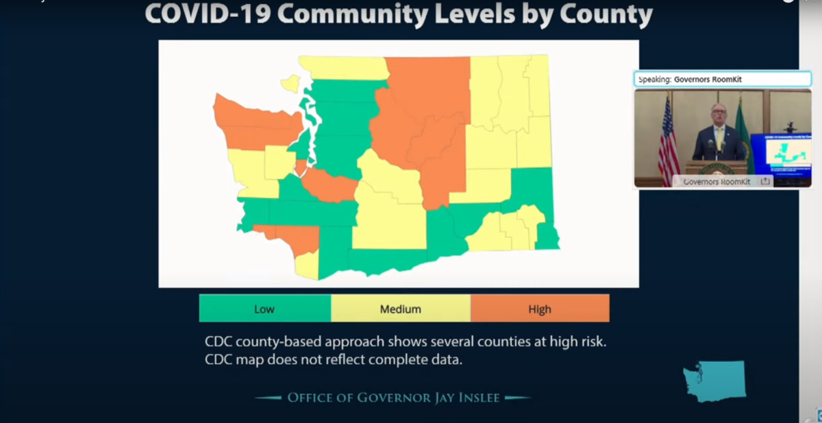 COVID-19 Community levels by county