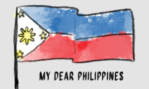 Philippine flag with My Dear Philippines text in the bottom