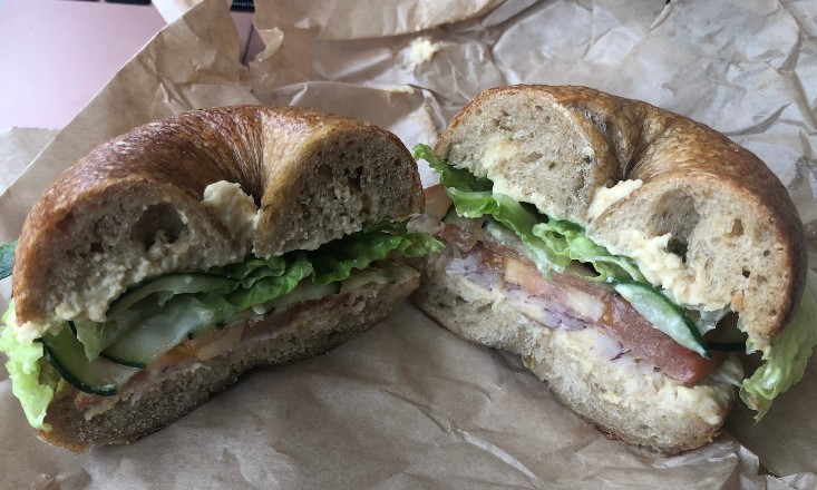 My bagel sandwich.