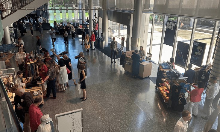 Guests during the show’s intermission.