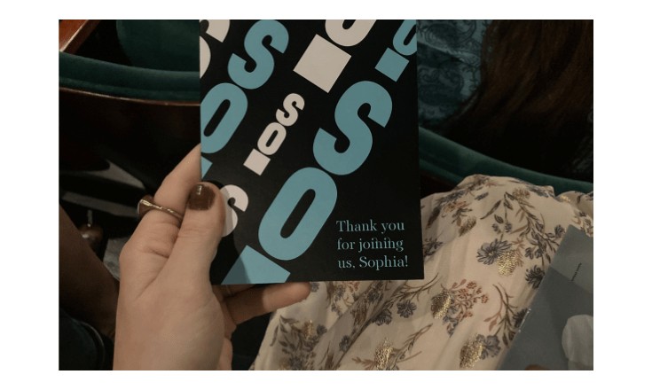 Flyer left on my reserved seat before the performance started.