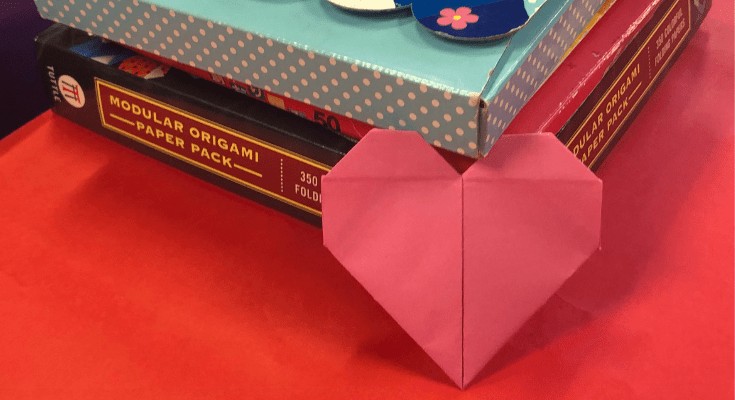 An origami heart.